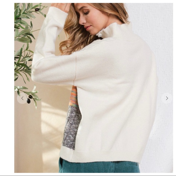 19 Fabulous Boho Button Trimmed Front Sweater - Picture 3 of 7